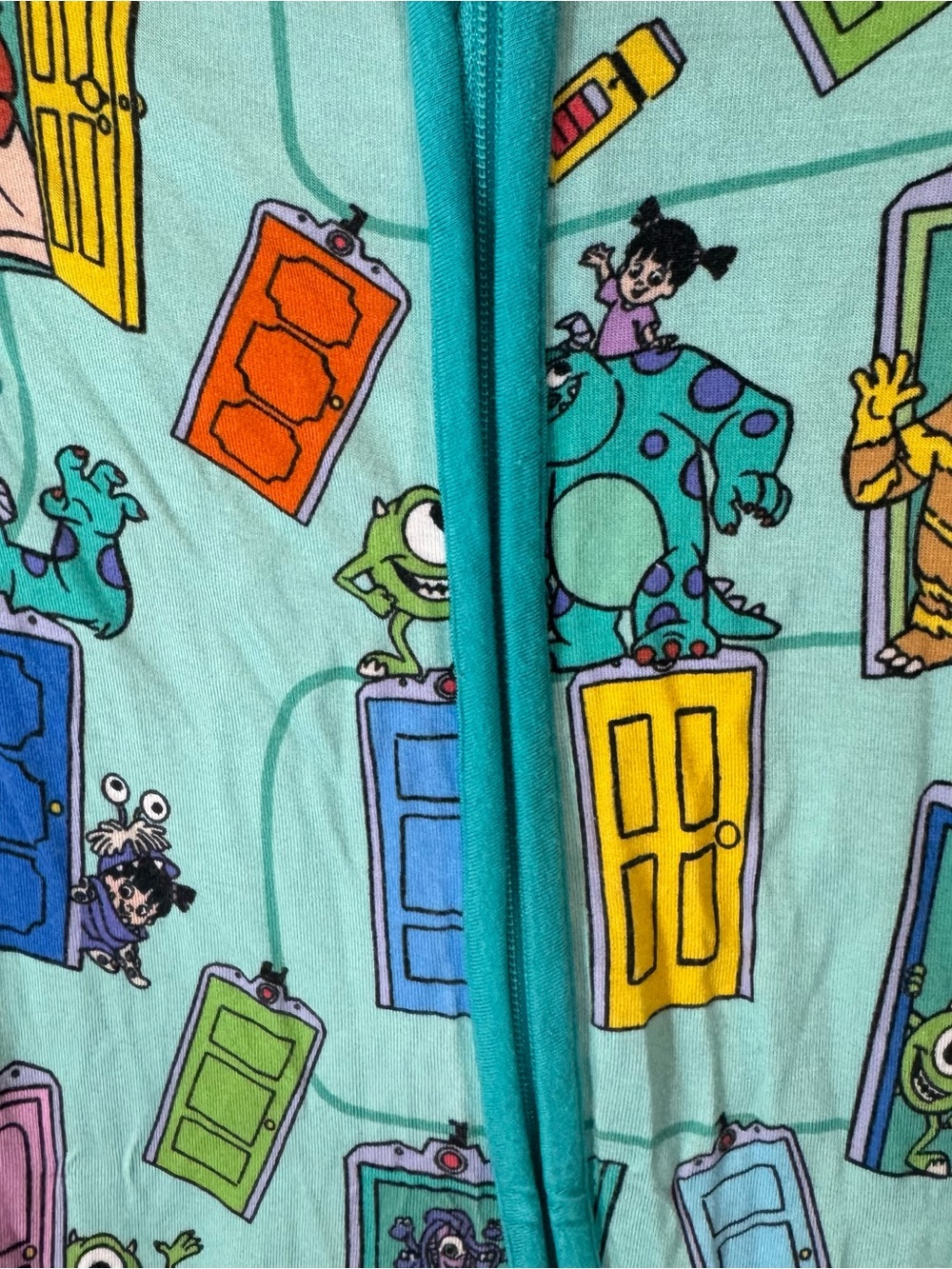 Little Sleepies Monsters Inc Bamboo Zippie Romper - Picture 3 of 4